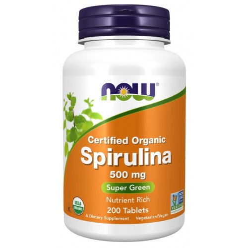 Espirulina - 500mg, 200 comprimidos, Now Foods