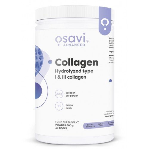 Colagénio Hidrolisado Tipo I e III, 600 g, Osavi