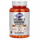 Arginina e Ornitina - Arginina e Ornitina, 100 vcaps, Now Foods