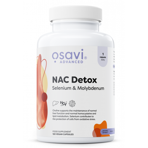 NAC Detox, Selênio e Molibdênio, 120 Cápsulas, Osavi