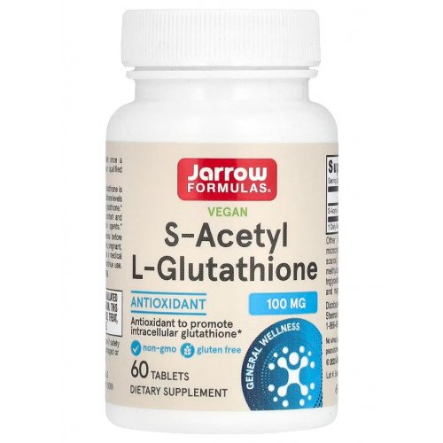 S-Acetil L-Glutationa 100 mg, 60 Comprimidos, Jarrow Formulas