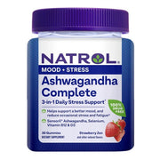 Ashwagandha Complete, Morango Zen - 30 gomas - Natrol