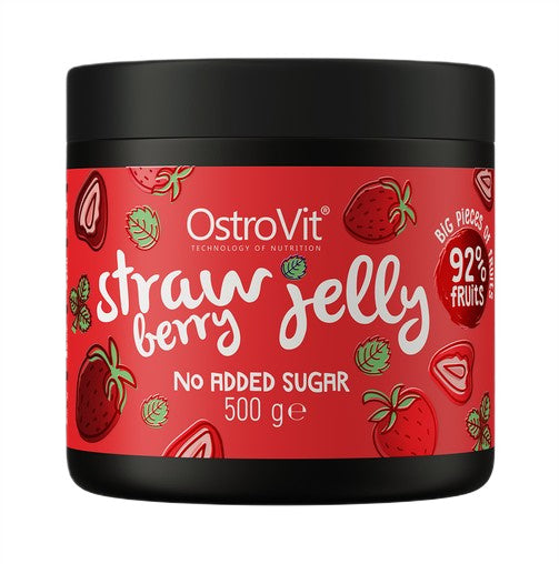 Gelatina, Morango - 500 gramas - OstroVit