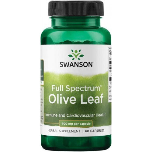 Folha de Oliveira de Espectro Completo, 400mg