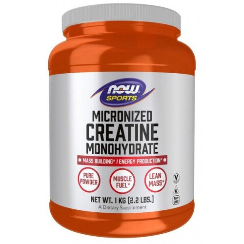 Monohidrato de Creatina Micronizada, 1000 gramas, Now Foods