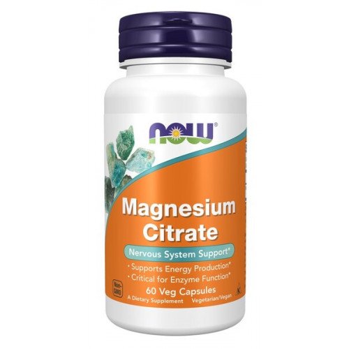 Citrato de Magnésio, 400mg, 60 Cápsulas Vegetais, Now Foods