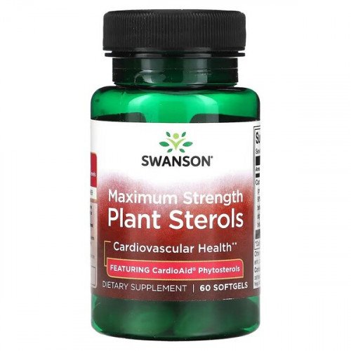 CardioAid de Esteróis Vegetais de Força Máxima, 60 Cápsulas, Swanson