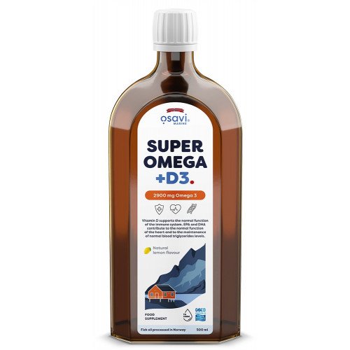 Super Omega 2900 mg Ômega 3, Limão, 500 ml, Osavi
