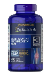 Glucosamina Condroitina MSM - 480 comprimidos revestidos - Puritan's Pride